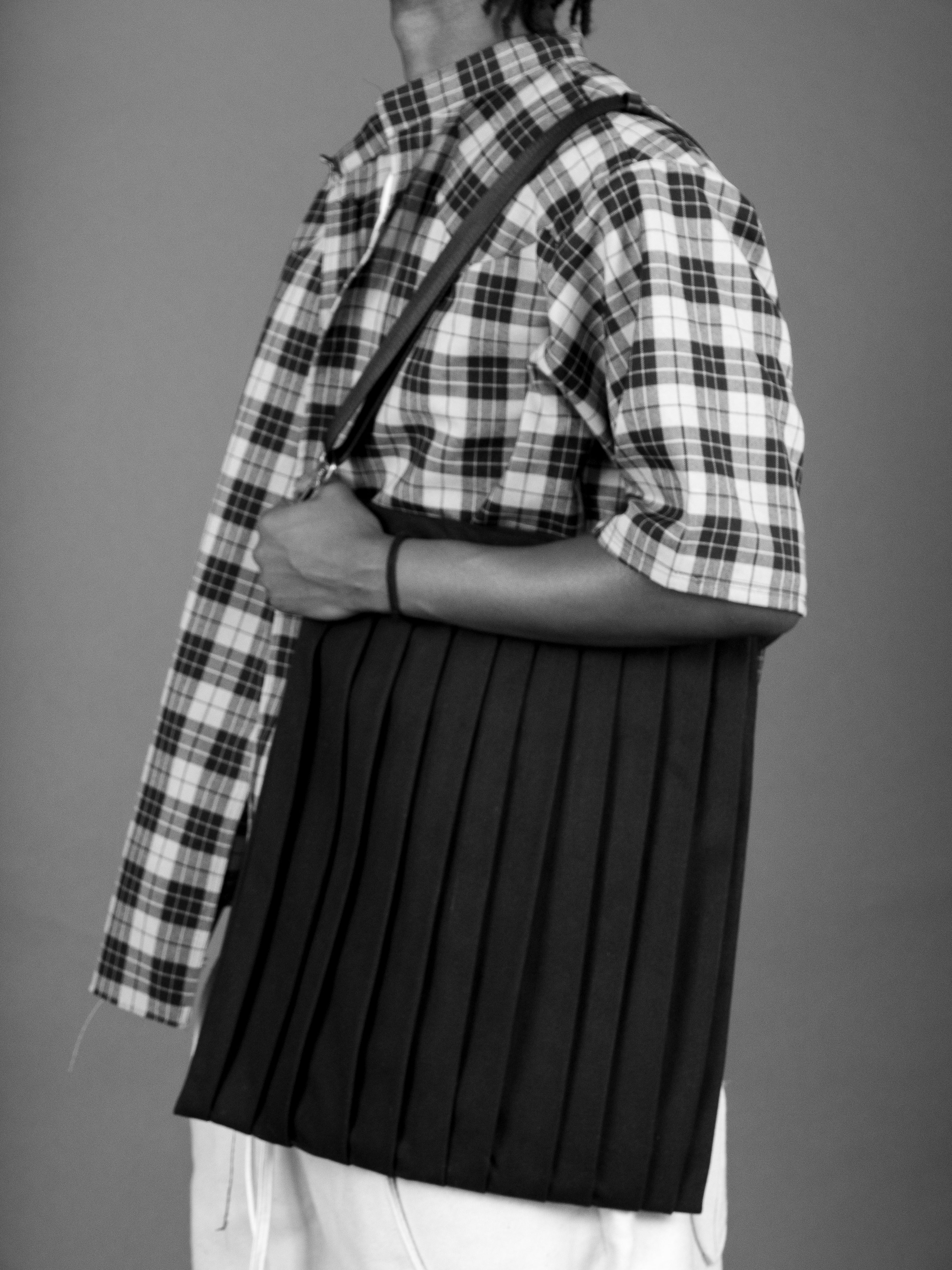 Canvas Pleated Tote Bag