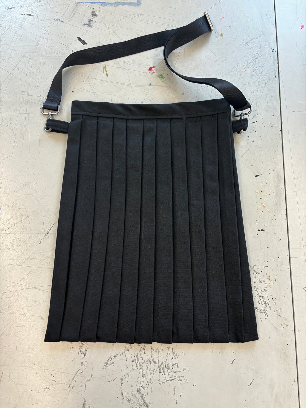 Canvas Pleated Tote Bag
