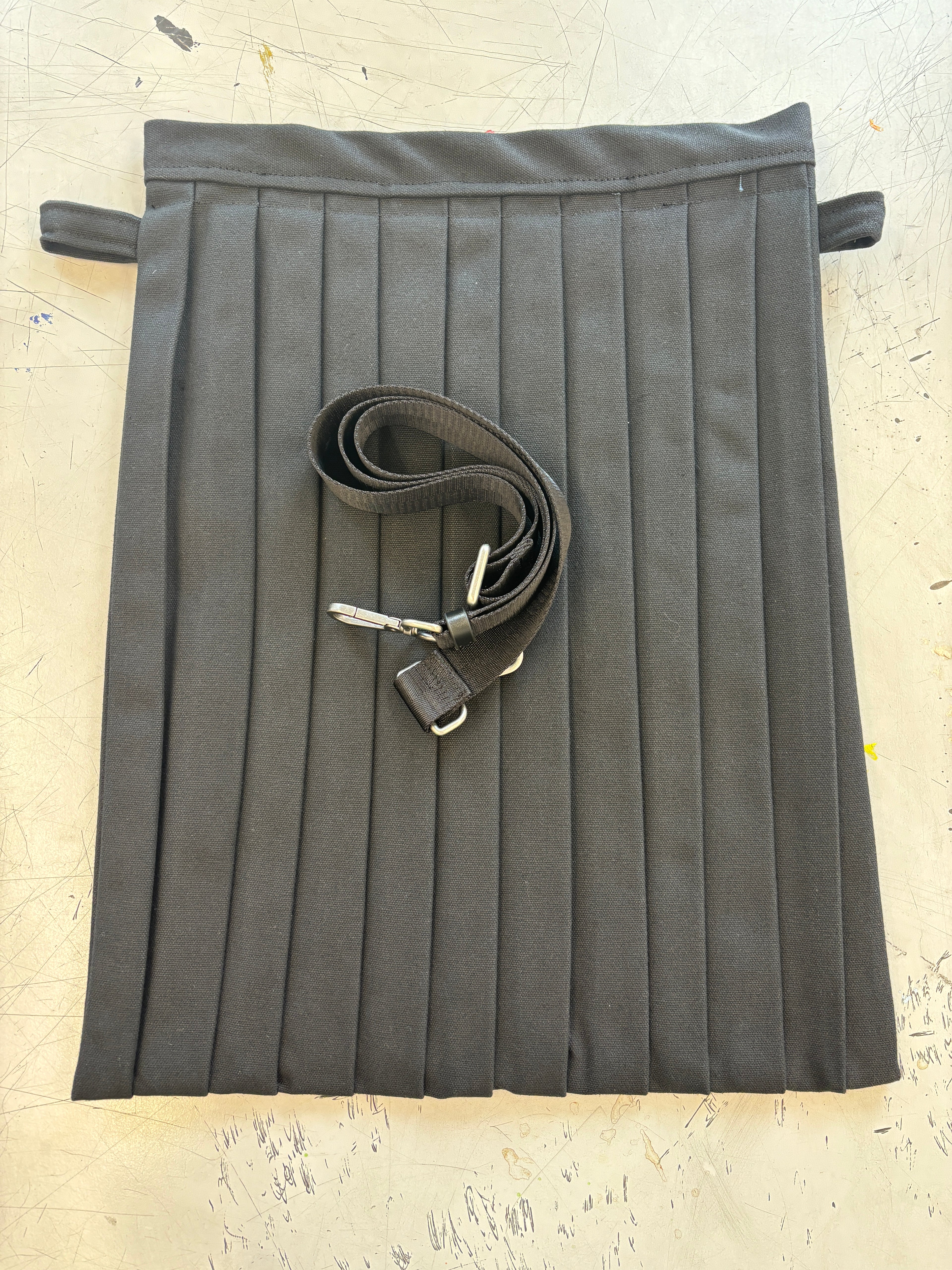 Canvas Pleated Tote Bag